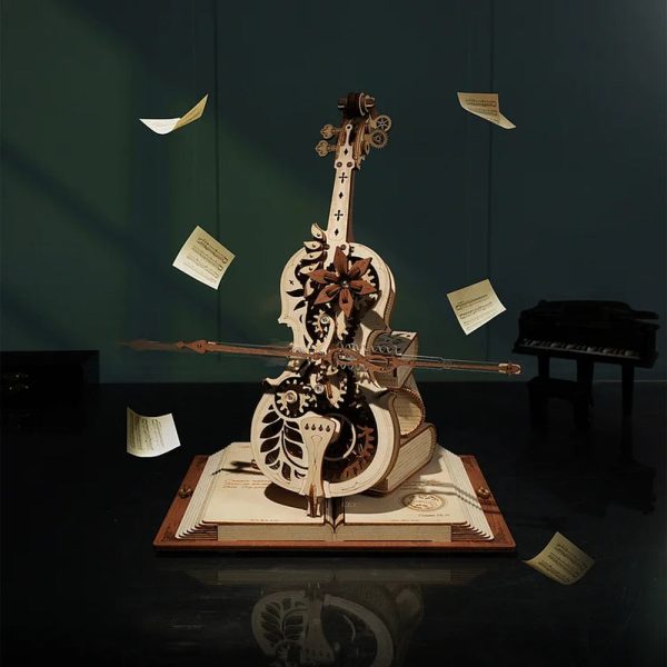 3D Magical Mechanical Wooden Cello Puzzle