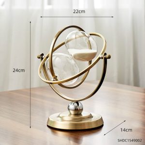 Time Charmer Metal Hourglass Decor