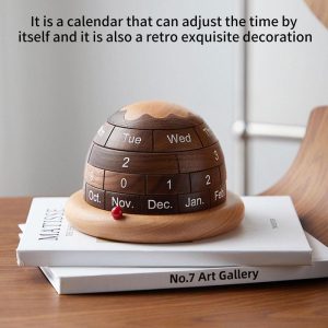 Unique Planet Wooden Table Calendar