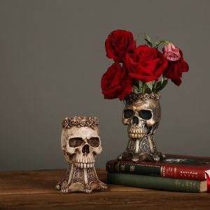 Resin Skull Flower Pot