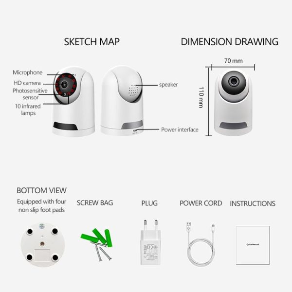 Smart Surveillance Wireless Security Indoor Camera