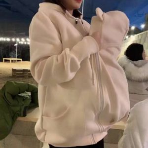 Mommapouch - Detachable Kangaroo Maternity Winter Hoodie