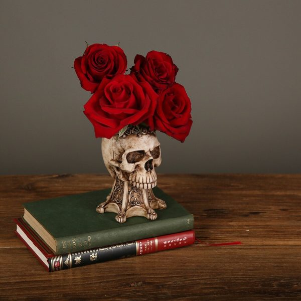 Resin Skull Flower Pot