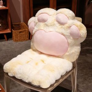 Cozy Cat Paw Plush Seat Pillow