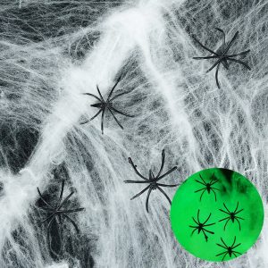 50Pcs Luminous Glowing Spiders Halloween Decoration