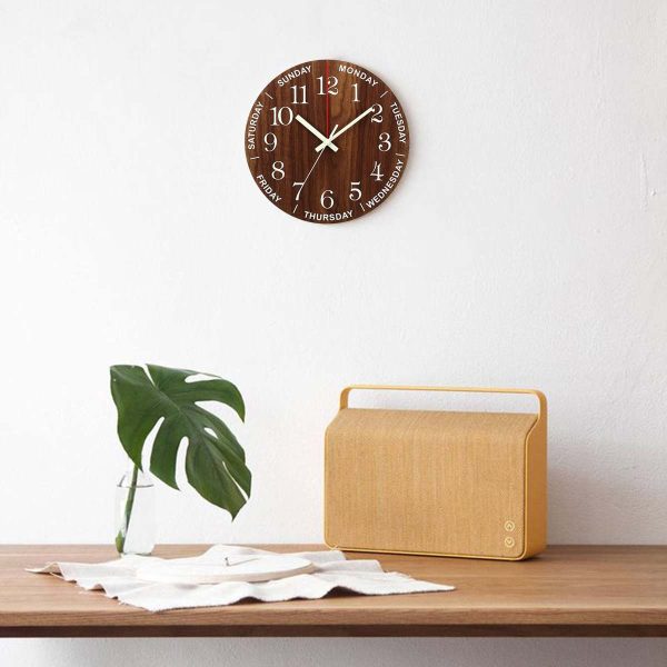 Nordic Luminous Wood Silent Wall Clock