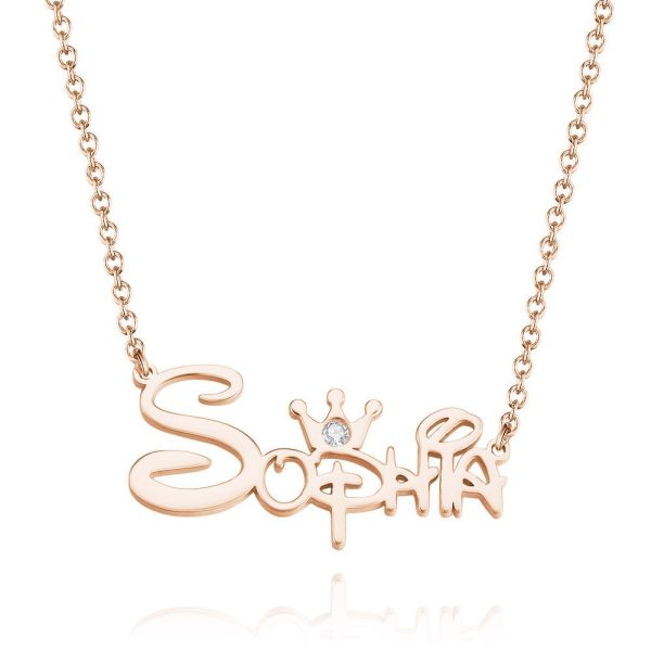 Custom Name Necklace Disney Princess Necklace With Crown