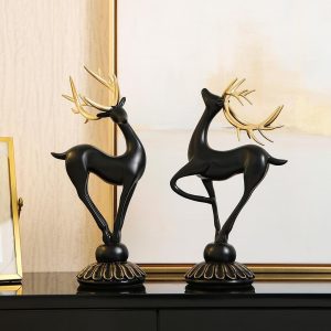 Golden Deer Animal Figurine