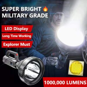 German 1000000 Lumens Waterproof Spot Lights Handheld Large Searchlight