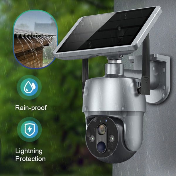 360Degree Solar Surveillance Camera With Full Color Night Vision