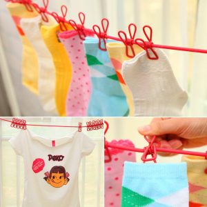 Outdoor Clothesline With Clip