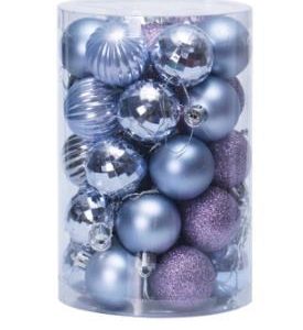 Christmas Tree Decor With 34 Hanging Ornament Balls