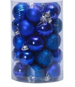 Christmas Tree Decor With 34 Hanging Ornament Balls