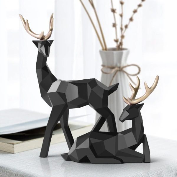 Geometric Deer Statue