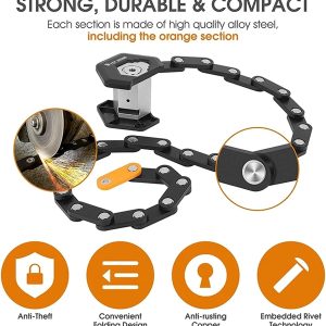 High Security Hamburg Foldable Bike Chain Lock