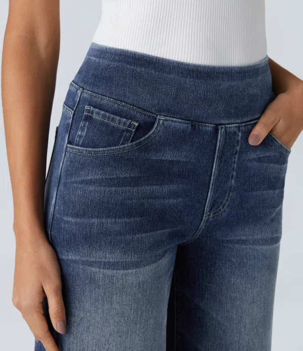 Super Stretch HighWaisted Wide Leg Jeans