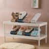 Storage Shoe Rack Durable Adjustable Shoe Organizer Footwear Support Slot Space Saving