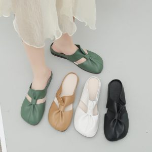 Cut Out Design Flat Mules