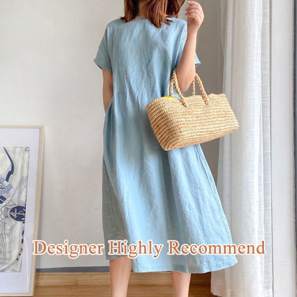 Japanese Style Linen Cotton Dress