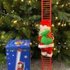 Electric Santa Claus Climbing Ladder