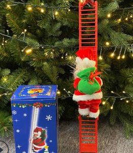 Electric Santa Claus Climbing Ladder