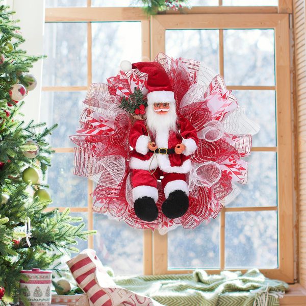 Festive Red Christmas Garland Ornaments For Holiday Decor