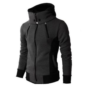 Men'S High-Necked Hooded Jacket