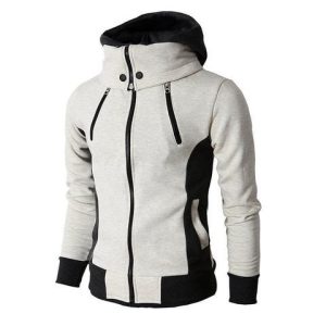 Men'S High-Necked Hooded Jacket