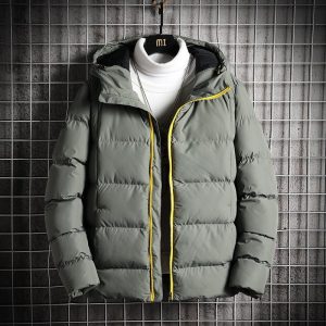 Men'S Loose Hooded Cotton Jacket