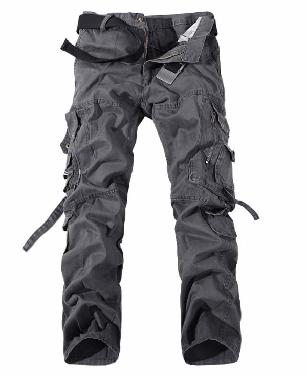 Men'S Multi-Pocket Cargo Pants Washed Cargo Pants