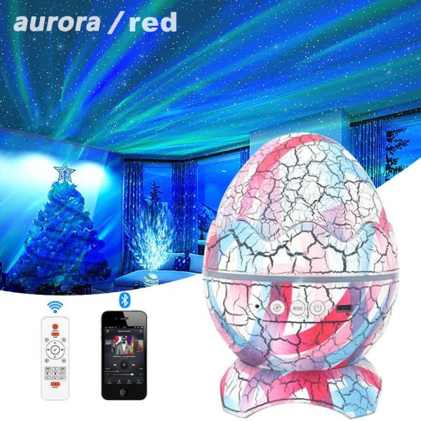 Star Light Crack Translucent Dinosaur Egg Water Ripple Usb Projection Night Light Home Decor