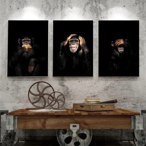 Abstract Monkey Canvas Art