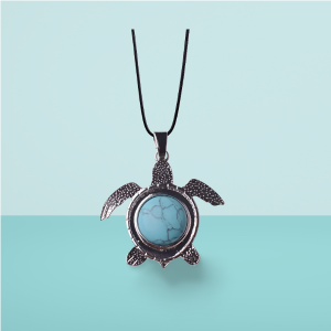 Sea Turtle Natural Stone Necklace