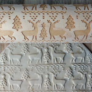 3D Wooden Christmas Rolling Pin