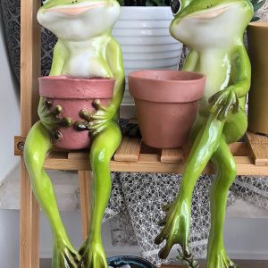 Resin Frog Fairy Flower Pot