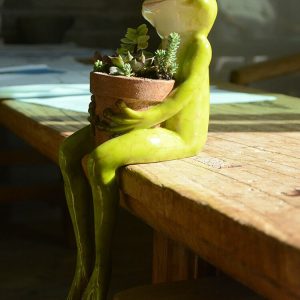 Resin Frog Fairy Flower Pot