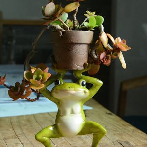 Resin Frog Fairy Flower Pot