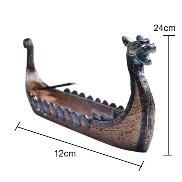 Retro Dragon Boat Incense Burner