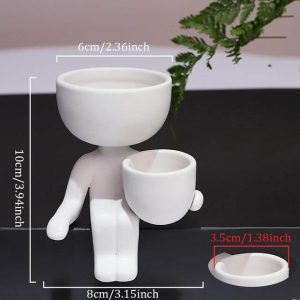 Humanoid Ceramic Flower Cute Vase