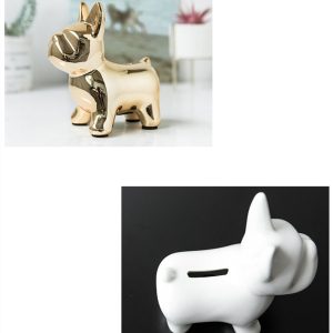 Nordic Ceramic Bulldog Piggy Bank