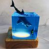 Led Night Light Shark Diver Decoration Lamp