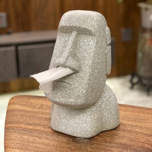 Stone Statue Tissue Box