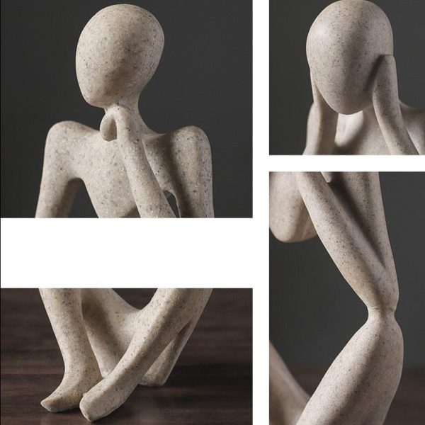 Nordic Abstract Unique Thinker Figurine Home Decor