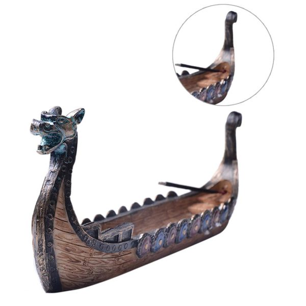 Retro Dragon Boat Incense Burner