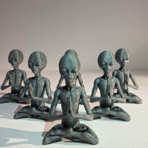 Meditating Alien Resin Garden Home Decor