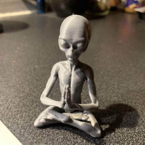 Meditating Alien Resin Garden Home Decor