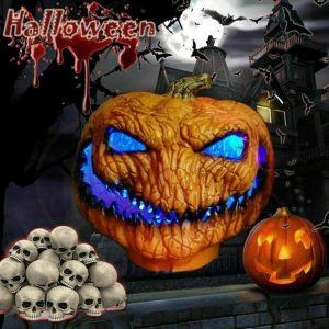 Led Scary Halloween Pumpkin Decoration