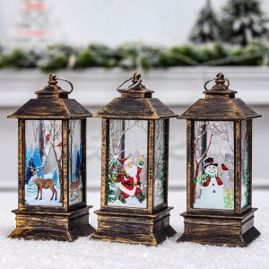 Holiday Christmas Noel Snowman Lantern