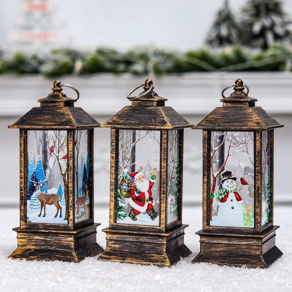 Holiday Christmas Noel Snowman Lantern