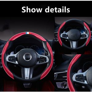 Universal Non-Slip Carbon Fiber Car Wheel Cover